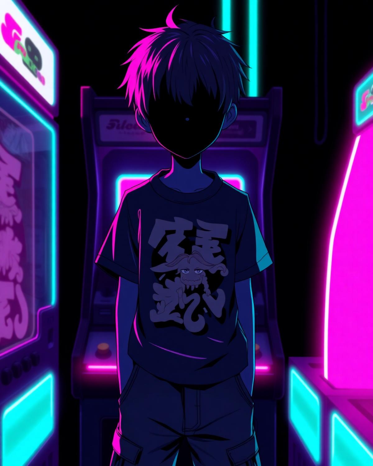The Faceless Child swinging the Silver Sword